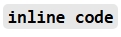 Inline code example